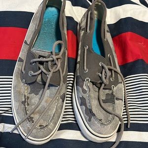 Gray Camo Sperry men shoes